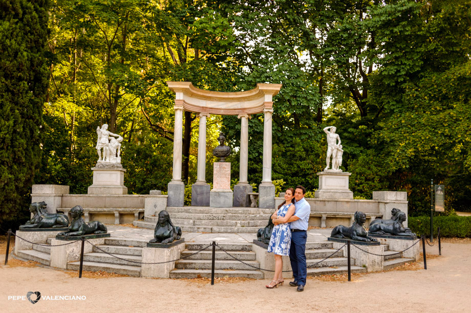 Sitios con encanto para fotos de pareja en Parque del Capricho
