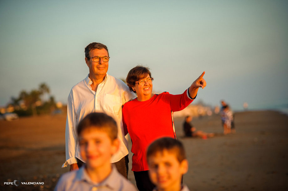 Reportaje de familia en la playa